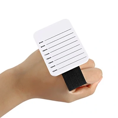 Abbildung von Sonew Wimpern Trennschale Palette, Wimpernverlängerung zubehör Hand wimpernplatte mit handgelenk nylon klettband, Verlängerung Palette Pfropfen Werkzeug Wimpernhalter 8 15mm