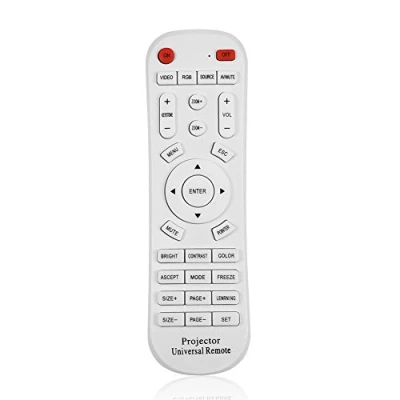 Abbildung von Nikou Fernbedienung Beamer Universal für Projektor Controller Ersatzfernbedienung Weiss Universalfernbedienung Projektorfernbedienung