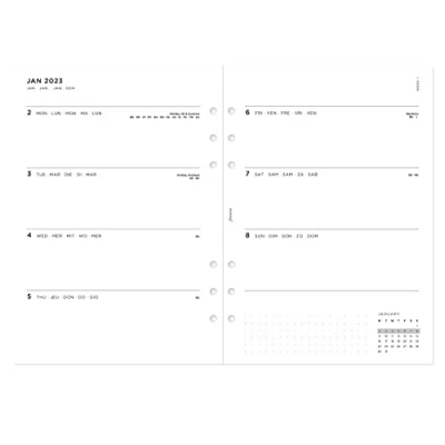 Abbildung von Filofax 23 68590 Terminplaner für 2023, A5, Wochenansicht auf 2 Seiten, Weiß