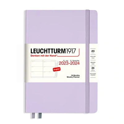 Abbildung von LEUCHTTURM1917 367596 Wochenkalender Medium (A5) 2024, 18 Monate, Lilac, Englisch