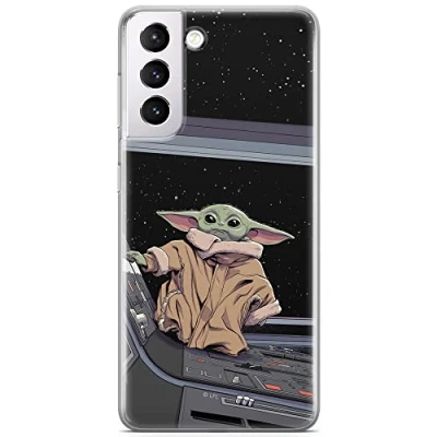 Abbildung von ERT GROUP Handyhülle für Samsung S21 Original und offiziell Lizenziertes Star Wars Muster Baby Yoda 025 optimal an die Form des Handy angepasst, hülle aus TPU
