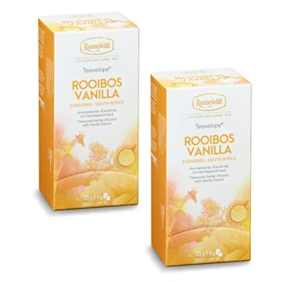 Abbildung von Ronnefeldt Teavelope &#039;Rooibos Vanilla&#039; Kräutertee mit Vanillegeschmack, 25 Teebeutel, 37,5 g, Menge:6 Stück