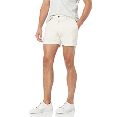 Abbildung von Amazon Essentials Herren Leichte Oxford Shorts, Komfortabler Stretch, 13 cm Schrittlänge, Schmale Passform (Früher Goodthreads), Creme, 29W