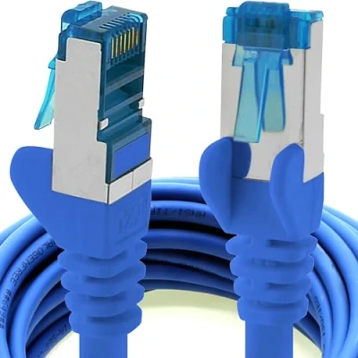 Abbildung von 10m CAT6a Netzwerkkabel blau 1 Stück CAT 6 A Patchkabel 10000 Mbit s SFTP PIMF 500 MHz kompatibel zu CAT5 CAT6 CAT7 DSL Internet Switch Router