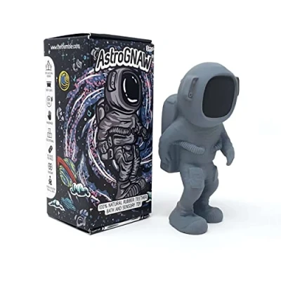 Abbildung von AstroGNAW (Grau) Astronaut Babyspielzeug aus Naturkautschuk zum Zahnen, Baden und für sensorisches Spielen
