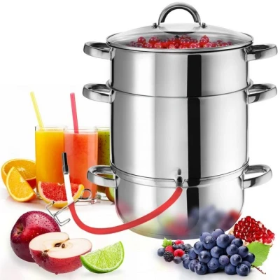 Abbildung von tectake Entsafter Dampfentsafter 15 Liter aus Edelstahl AISI 430 Ø, 0 W