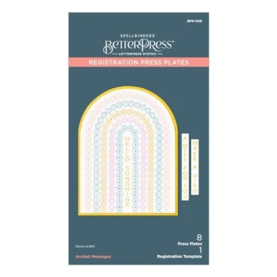 Abbildung von Spellbinders Arched Messages Registration Press Plate &amp; Die Set (BPR 006)
