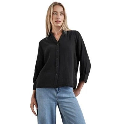 Abbildung von Street One Musselin Hemdbluse, Damen, Größe: 42, Schwarz