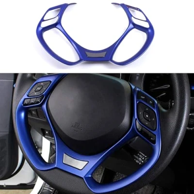 Abbildung von MICROCK Lenkradhülle für Toyota C HR CHR 2017 2018 2019 2020 2021, ABS Blau, 1 Stück