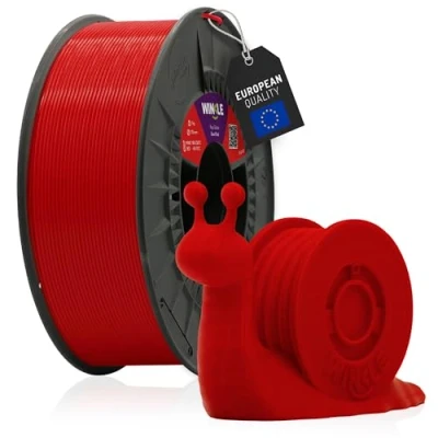 Abbildung von WINKLE Diablo PLA HD Filament, Rot, 3D Drucker 1,75 mm, 300 g, kompatibel mit allen Druckern, Maßgenauigkeit, Spule g