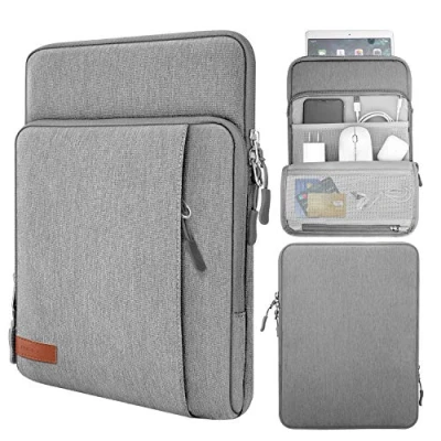 Abbildung von MoKo 9 11&quot; Tablet Tasche Hülle Kompatibel mit iPad Pro 11 M2 2022 2018/iPad 10. 10,9 2022/iPad Air 5 10,9&quot; 2022/Air 4/Air 3 10,5/Galaxy Tab S8 11&quot;/iPad 9/8/7 10,2/iPad 10,5, Hellgrau