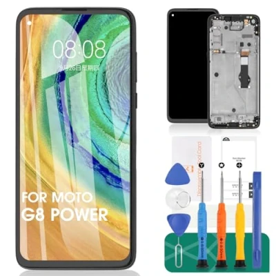 Abbildung von Ersatz LCD Display für Motorola Moto G8 Power Touchscreen XT2041 1 Digitizer Montage Reparatur Sets (schwarz, mit Rahmen)