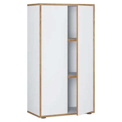 Abbildung von VCM Holz Büroschrank Ordner Aktenschrank Büromöbel Schrank Salia 3 Fach Breite 60 cm Drehtüren Anthrazit
