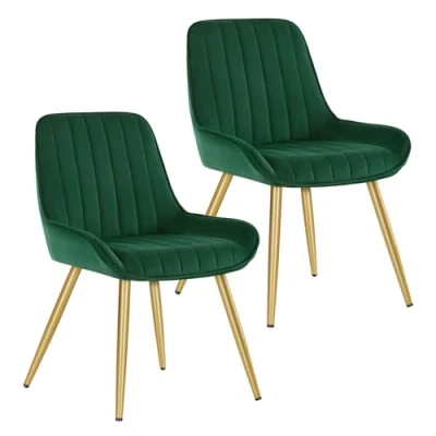 Abbildung von EUGAD Esszimmerstuhl (2 St), Retro, Sitzfläche aus Samt, mit Metallbeine
