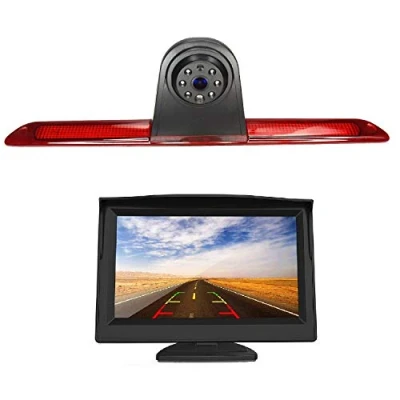 Abbildung von HD 720p Dritte Dach Bremsleuchte Kamera Bremslicht Einparkkamera Rückfahrkamera Set Nachtsicht + 5&quot; Zoll Monitor für Transporter Ford Transit V363 Jumbo F150/F250/F350 MK 8 2014 2019
