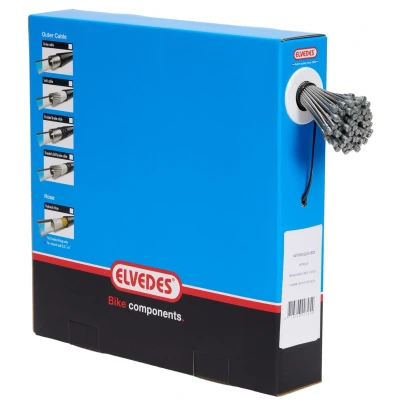 Abbildung von Bremszug Innen Elvedes 2000 Mm 1 X 19 Stränge Edelstahl Slick Ø1,5 V Nippel Ø5,5 10 (Karton Mit 100 Stück)