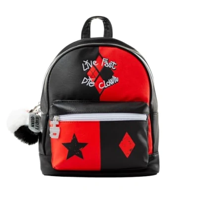 Abbildung von ‎Pyramid International Suicide Square Harley Quinn (Live Fast Die Clown) modischer Rucksack, rot, Einheitsgröße, Casual