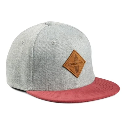 Abbildung von Soulbuddy Kinder Cap Unisex Kinderkappe Schirmmütze für Jungen &amp; Mädchen Trendiger Sonnenhut Outdoor Freizeit Grau Rot Größe M