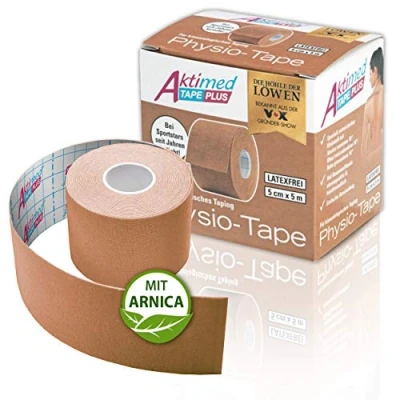 Abbildung von Aktimed Kinesiologie Tape PLUS mit Arnica, farblich sortiert