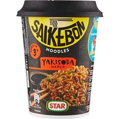 Abbildung von Star Saikebon Noodles Yakisoba Manzo Japanisches Gericht Bestehend aus Nudeln, Fleisch und Gemüse 93g