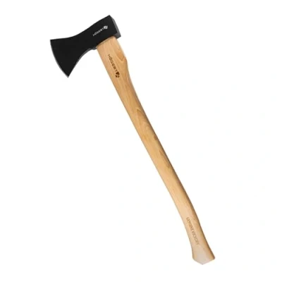 Abbildung von HÖGERT TECHNIK Äxte 1200g mit Holzstiel Mehrzweckaxt zum Spalten und Hacken, ergonomischer Hickoryholzgriff, gehärtetes Axtblatt 47 55 HRC, Keilbefestigung, gefertigt nach DIN 5131