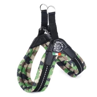 Abbildung von Tre Ponti Geschirr Easy Fit Soft Mesh mit Click Verschluss in div. Farben und Größen, Farbe:Camouflage grün, Größe:Gr 1.5/28 32cm / bis 4kg