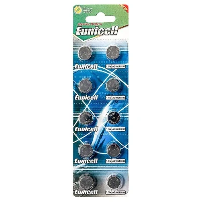 Abbildung von Eunicell Alkaline Knopfzellen AG10 LR54 LR1130 189 389 389A 390 SR1130 L1130, 10 Stück