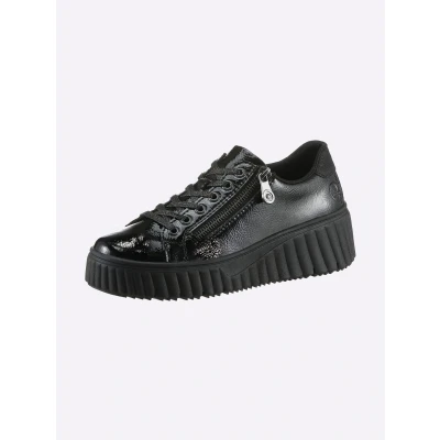 Abbildung von Rieker Plateausneaker, Freizeitschuh, Halbschuh, Schnürschuh mit Plateausohle
