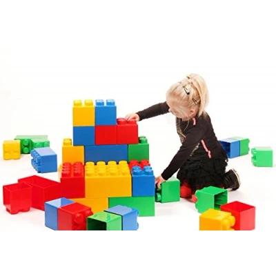Abbildung von WADER QUALITY TOYS Spielbausteine Bausteine Bausteinblock XXL 45 Stück 12M+, (45 St)