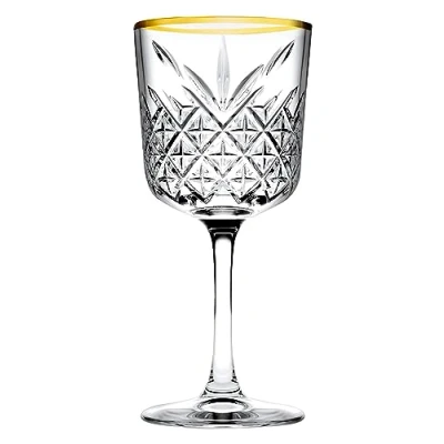 Abbildung von Pasabahce Cocktailglas 4x Rotweinglas Gin Cocktail Glas im Kristall Design, Gold