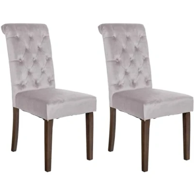 Abbildung von CLP Esszimmerstuhl LISBURN (2er Set), mit Lehne im Chesterfield Design