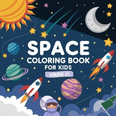 Abbildung von Space Coloring Book For Children Explore the Stars and Planets with Fun Imagination!