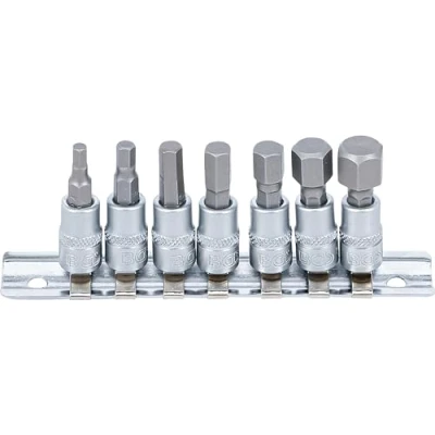 Abbildung von BGS 2161 Bit Einsatz Satz 7 tlg. 6,3 mm (1/4&quot;) Innensechskant 4 12 CV Stahl