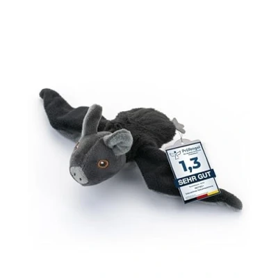 Abbildung von PetTec Plush Toy Fledermaus Katzenspielzeug interaktiv zur Selbstbeschäftigung Plüschtier Katze beweglich &amp; mit USB C aufladbar inkl. Katzenminze Weckt Jagdinstinkt Piepton Flügelschlag