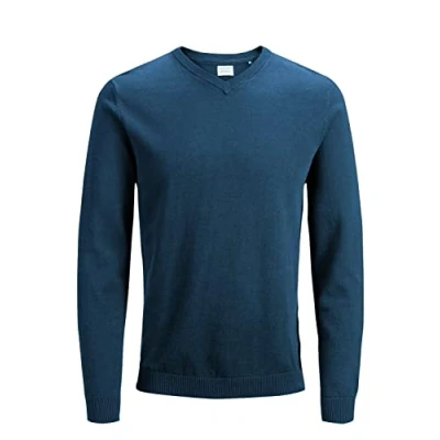 Abbildung von JACK &amp; JONES Herren JJEBASIC Knit V Neck NOOS 12137194, Insignia Blue, L