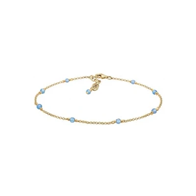 Abbildung von Elli Kugel BEAD Strand MEER Urlaub Fußkettchen, Damen, Größe: 22, Gold