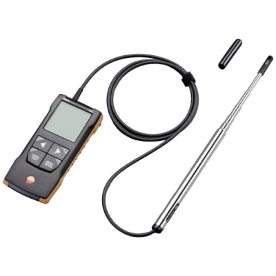 Abbildung von BUHL &amp;amp BØNSØE Testo 425 varmetrådsanemometer med 820 mm teleskopsonde og App tilslutning.