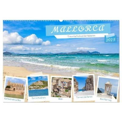 Abbildung von Mallorca Traumhafte Insel der Balearen (Wandkalender 2025 DIN A2 quer), CALVENDO Monatskalender