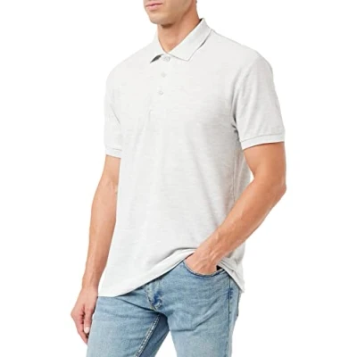 Abbildung von Fruit of the Loom Herren 65/35 Polohemd, grau meliert, XXL (3er Pack)