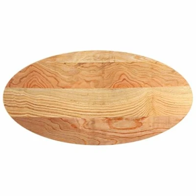 Abbildung von vidaXL Tischplatte Hellbraun 120x60x2 cm Massivholz Eiche Oval