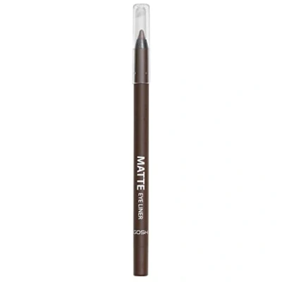 Abbildung von GOSH Matte Eyeliner in intensivem Schwarz I cremig weiche Textur für einfaches Auftragen hohe Deckkraft, ideal Smokey Eyes perfekt zu Maskara vegan &amp; parfümfrei 014 Chocolate Brown