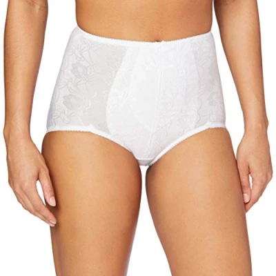 Abbildung von Sassa Damen Slip Miederslip, Jaquard Weiß (Weiß 00100), 48 (Herstellergröße: 95)