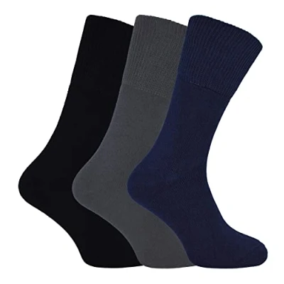 Abbildung von THMO Thermo Socken Bambus für Winter Herren und Damen Warm Schwarz Thermosocken (43 45, Black Navy Grey)