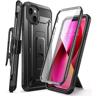 Abbildung von SUPCASE Unicorn Beetle Pro Ganzkörper Rugged Holster Schutzhülle für 6,1 Zoll iPhone 13 (2021), Thermoplastisches Polyurethan (TPU) Polycarbonat, mit Eingebauter Displayschutz, Schwarz