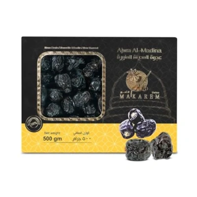Abbildung von Makarem® Ajwa Datteln Premium aus Medina 100% frische Ernte Propheten OHNE Zusatzstoffe (1kg)