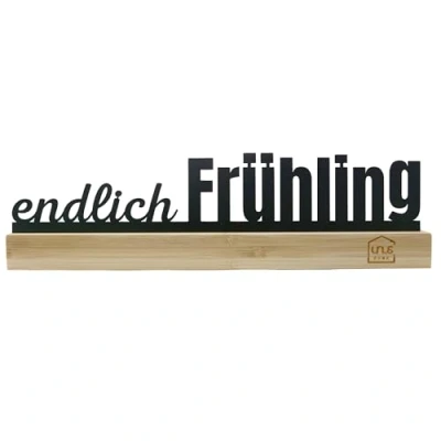 Abbildung von UNUS HOME Dekofigur Aufsteller Frühling und Herbst (30cm breit), Frühlingsspruch Frühlingsdekoration Frühlings