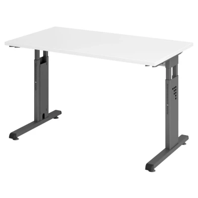 Abbildung von HAMMERBACHER Schreibtisch VOS612/W/G weiß