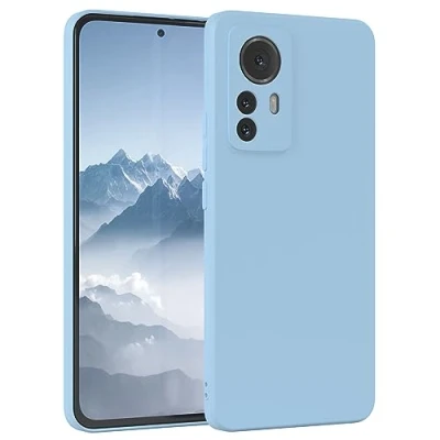 Abbildung von EAZY Case Silikonhülle für Xiaomi 12 Pro Hülle Silikon Blau weich stoßfeste Handyhülle Schutzhülle mit Kameraschutz Dünn Premium Schutz Cover TPU Phone Bumper in Hellblau
