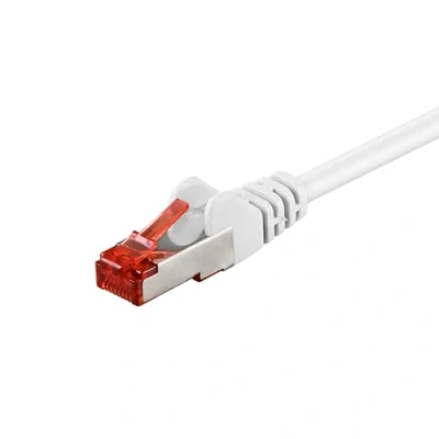 Abbildung von Goobay 92660 LAN Kabel 0,5meter doppelt geschirmt S FTP Netzwerkkabel CAT 7 0,5m mit 10 Gigabit RJ45 Stecker Weiß