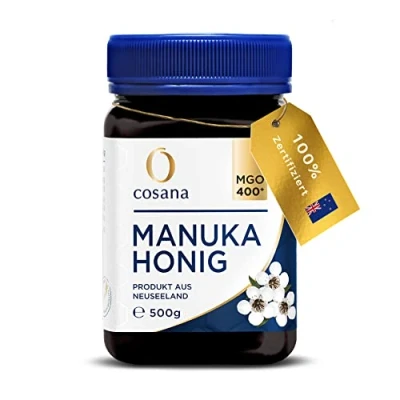 Abbildung von Cosana Manuka Honig 400 MGO + 500g 100% Pur Abgefüllt, versiegelt und zertifiziert in Neuseeland
